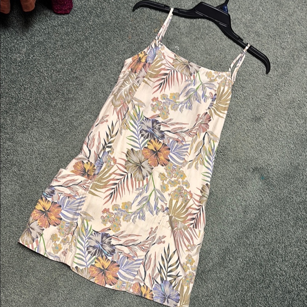 Tropical Floral Spaghetti Strap Dress